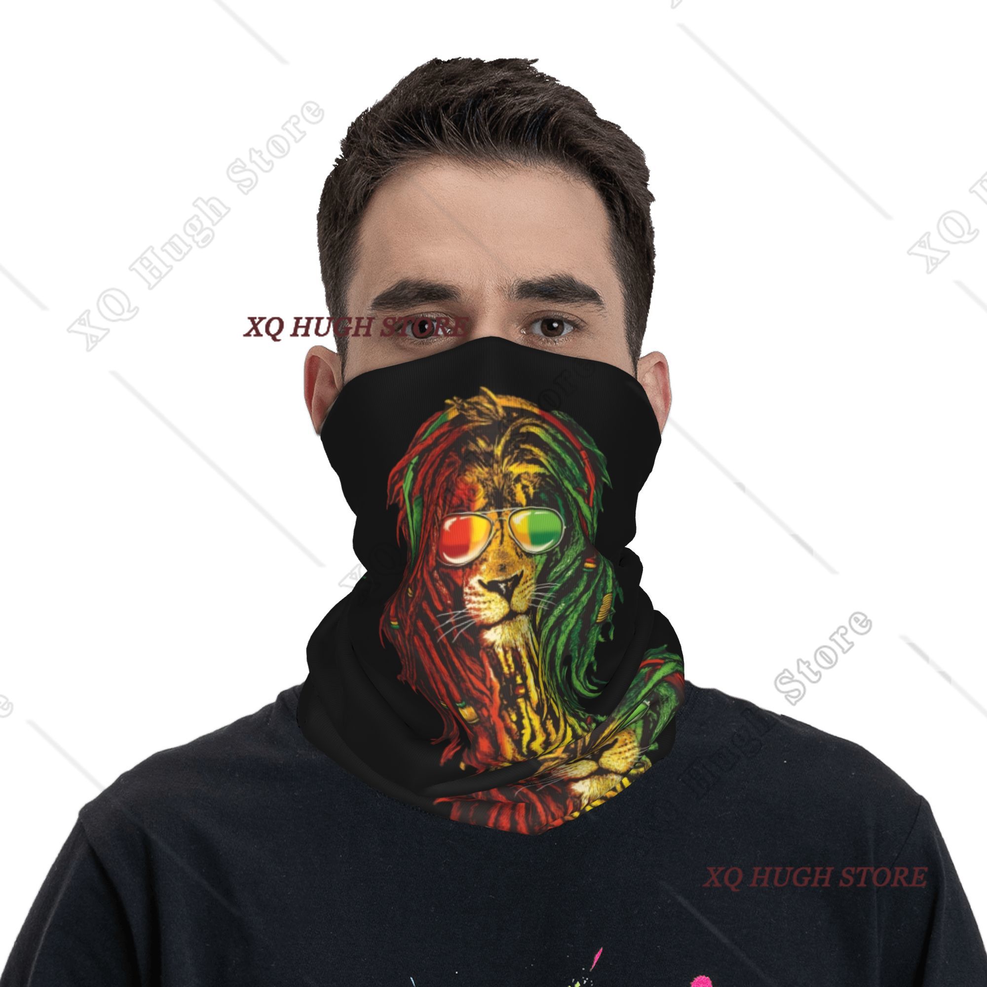 Rasta Reggae Lion Sunglass Art - Neck Warmer Tube のレビューと価格