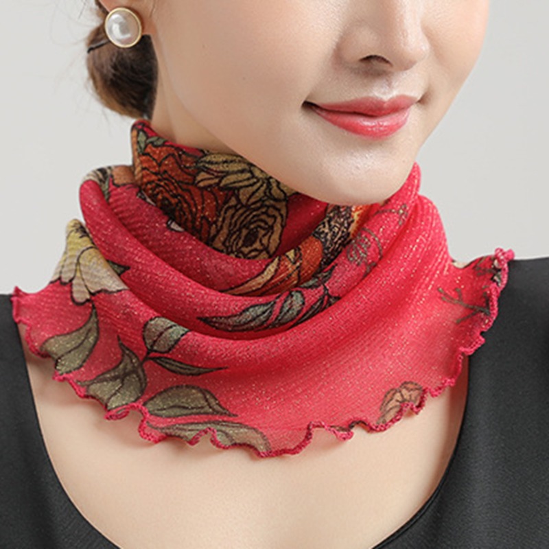 Spring Summer Chiffon Neck Col - Ascot Neck Scarf のレビューと価格