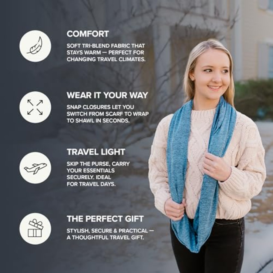 Infinity Travel Scarf Loop wit - Infinity Scarf Knit のレビューと価格