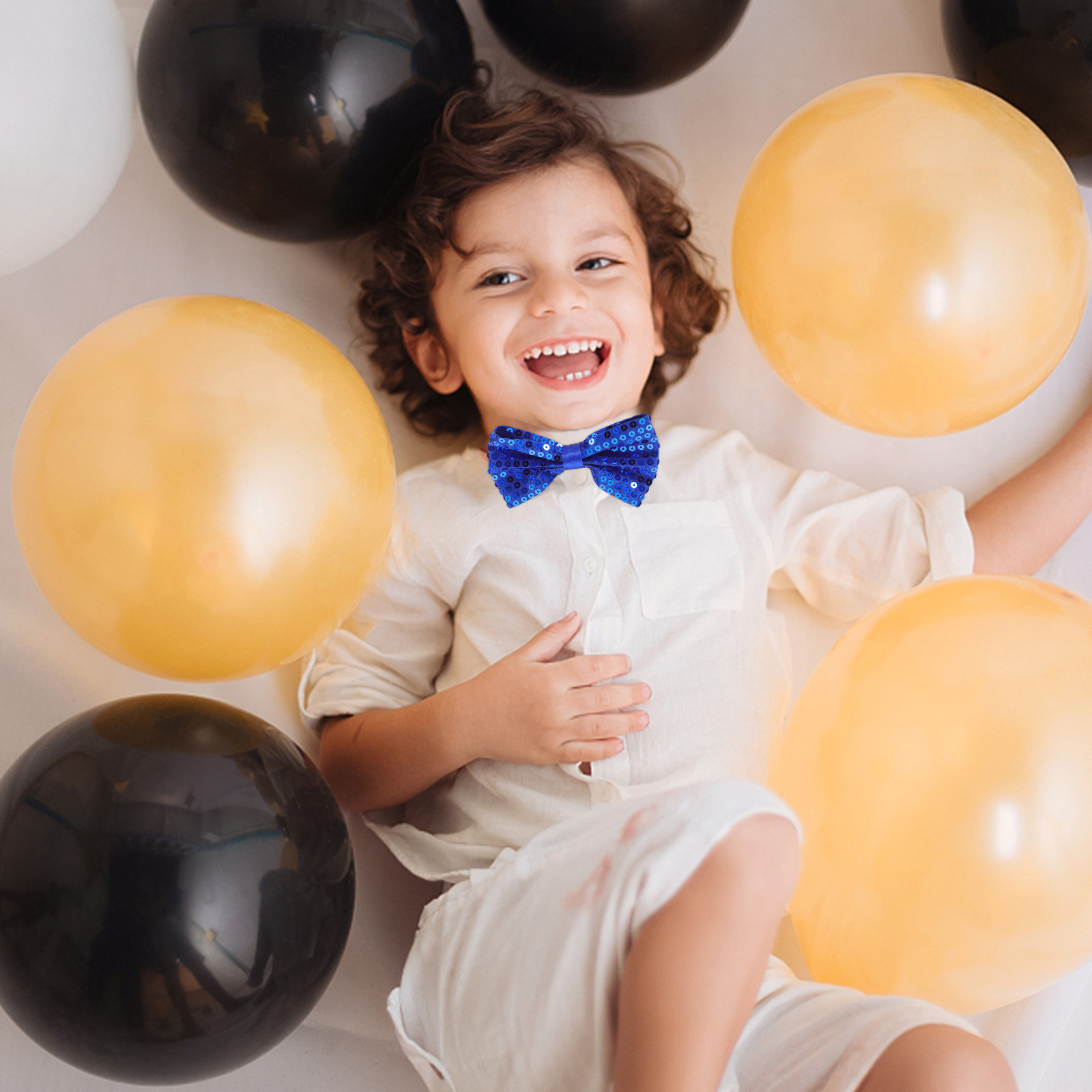 5Pcs Children's Sequin Bow Tie - Bow Tie Pre Tied のレビューと価格
