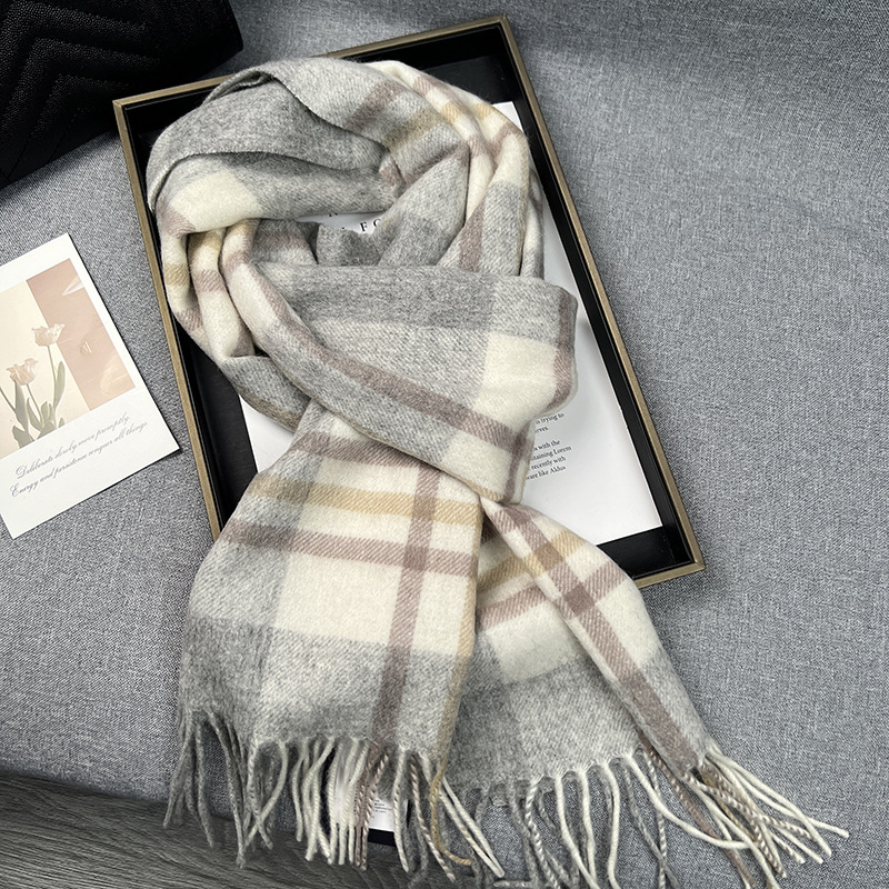High Quality 100% Wool Scarf W - Muffler Men Wool のレビューと価格