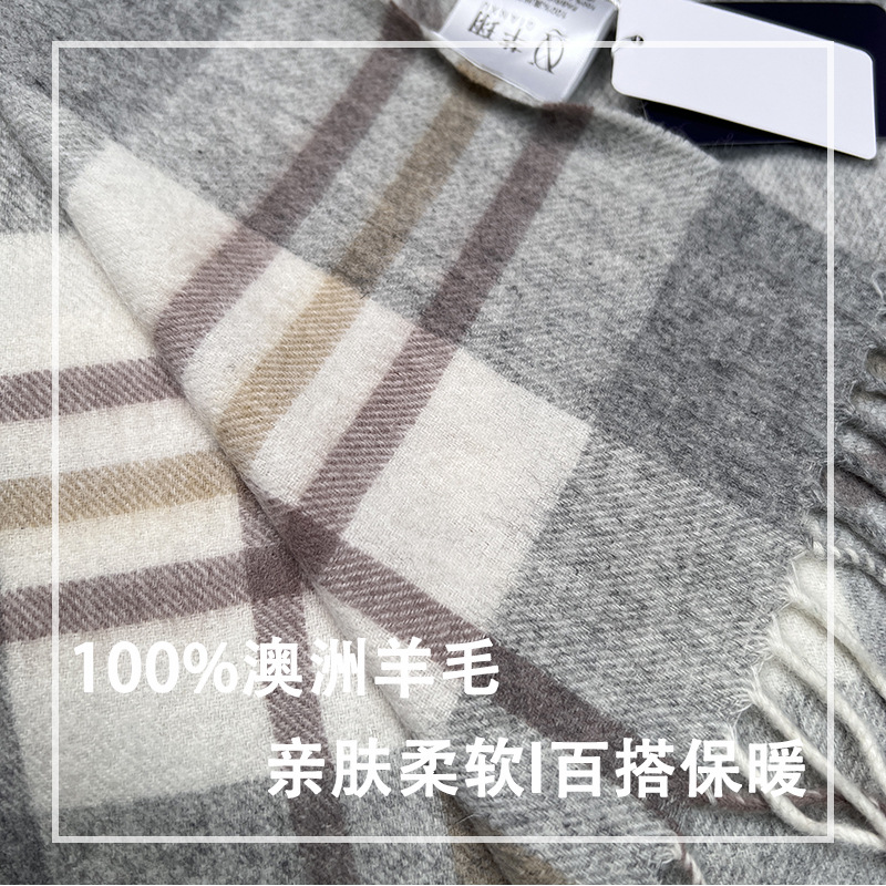 High Quality 100% Wool Scarf W - Muffler Men Wool のレビューと価格