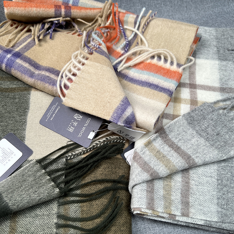 High Quality 100% Wool Scarf W - Muffler Men Wool のレビューと価格