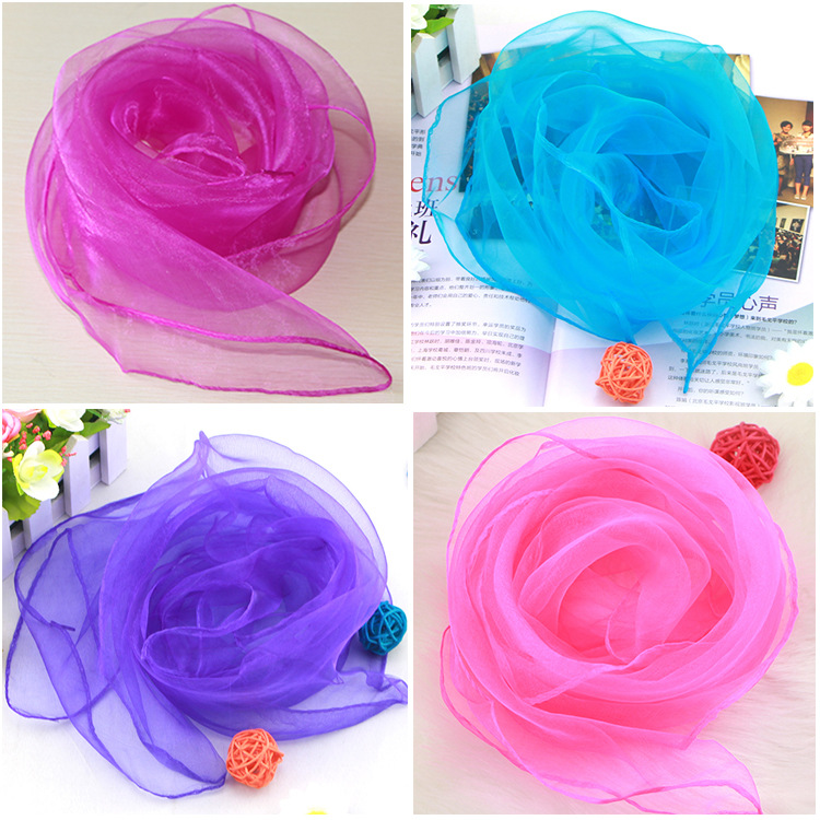 1pc 60x60cm Candy Colors Sheer - Ascot Neck Scarf のレビューと価格