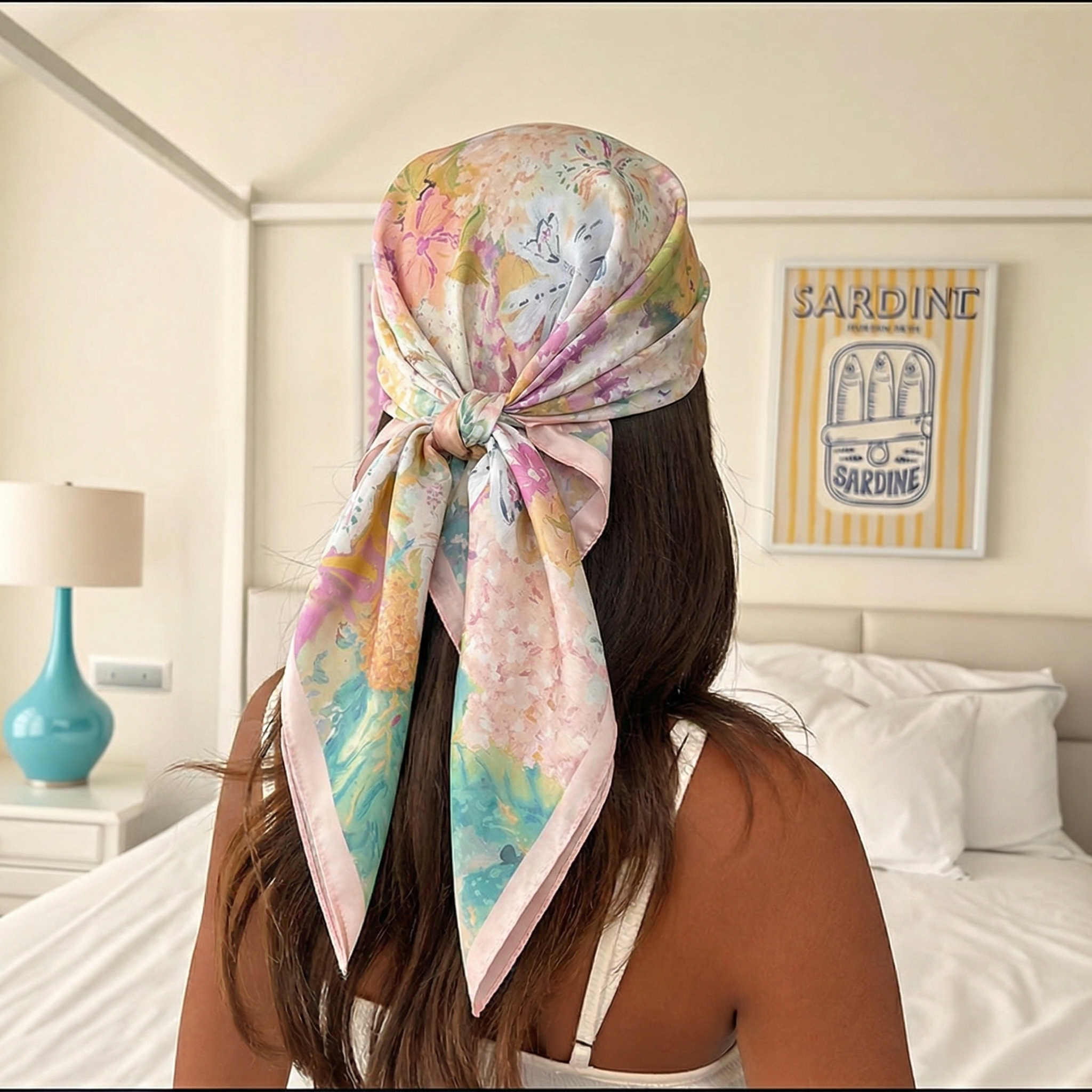 70*70cm Square Silk Scarf for  - Ascot Neck Scarf のレビューと価格