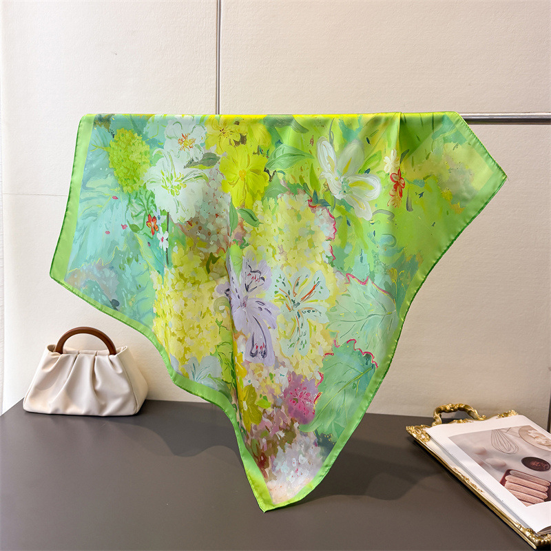 70*70cm Square Silk Scarf for  - Ascot Neck Scarf のレビューと価格