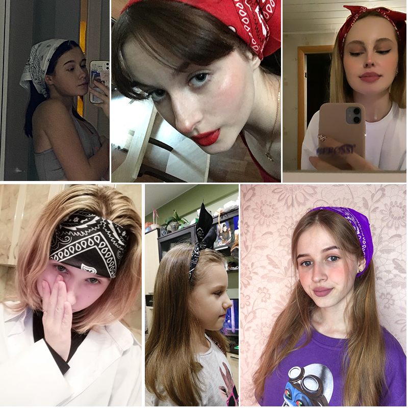 New Headbands Unisex Cotton Ba - Bandana Cotton のレビューと価格