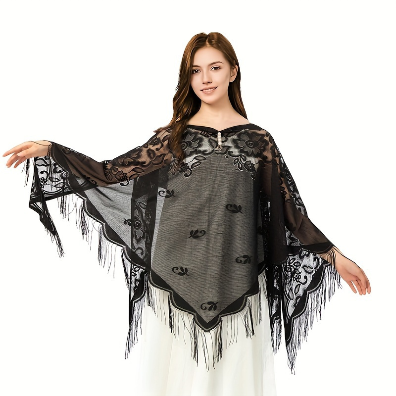 New Embroidery Lace Scarf Shaw - Stole Wedding Shawl のレビューと価格
