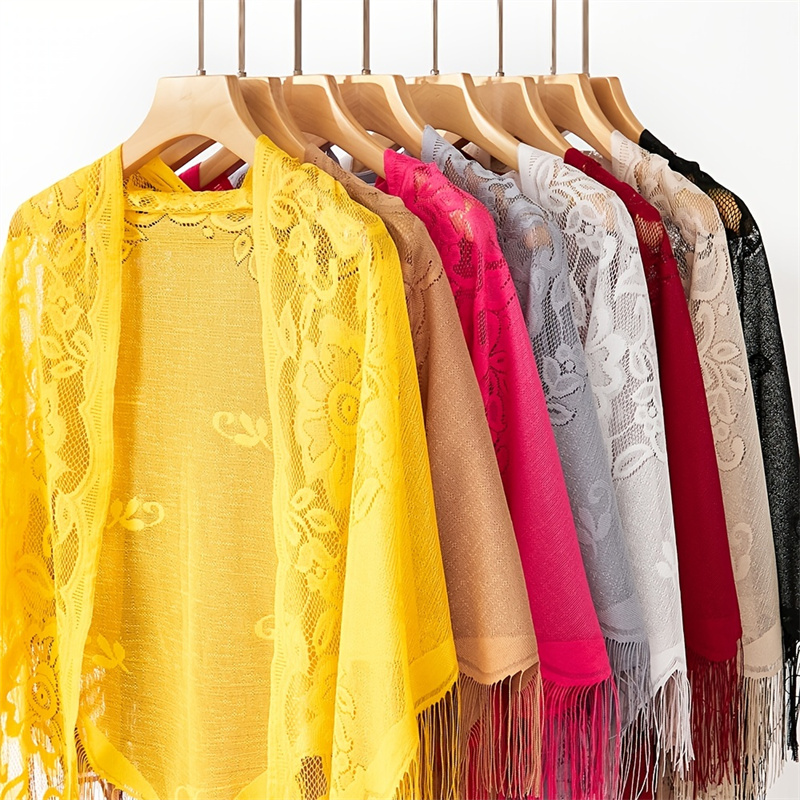 New Embroidery Lace Scarf Shaw - Stole Wedding Shawl のレビューと価格