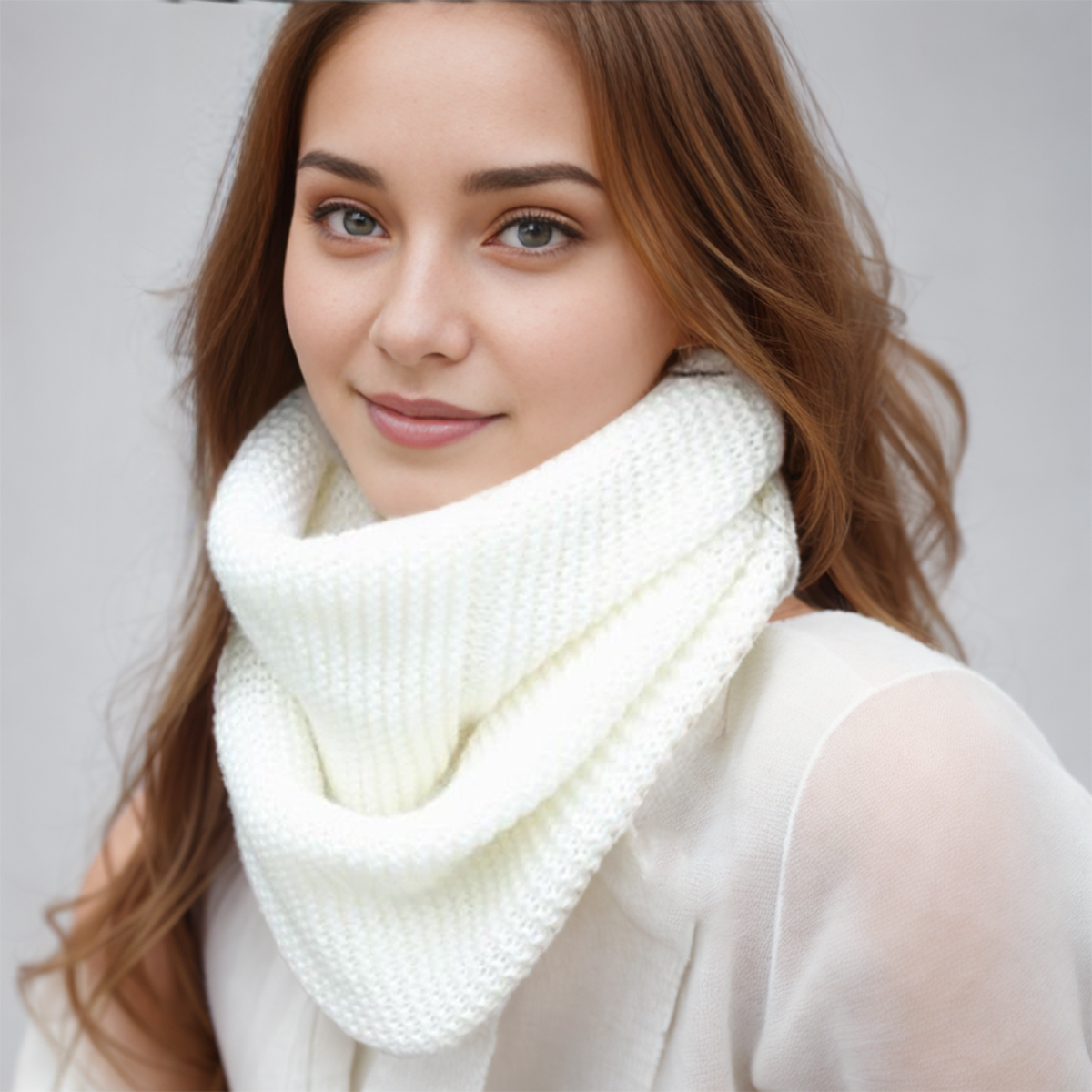 New Winter Scarf Women Infinit - Infinity Scarf Knit のレビューと価格