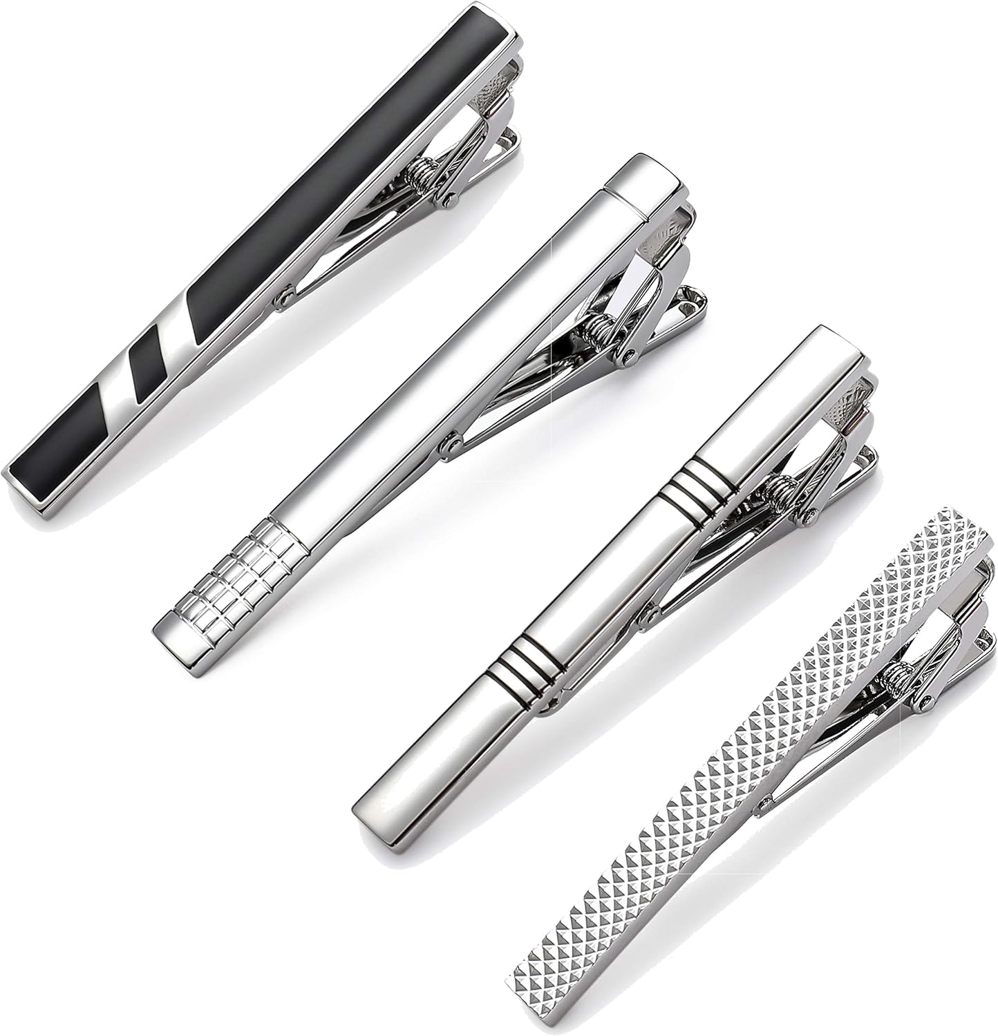 Classic Silver Tie Bar Set for - Tie Bar Set Gift のレビューと価格