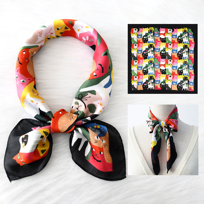 Luxury Silk Square Scarf Women - Scarf Silk Square のレビューと価格