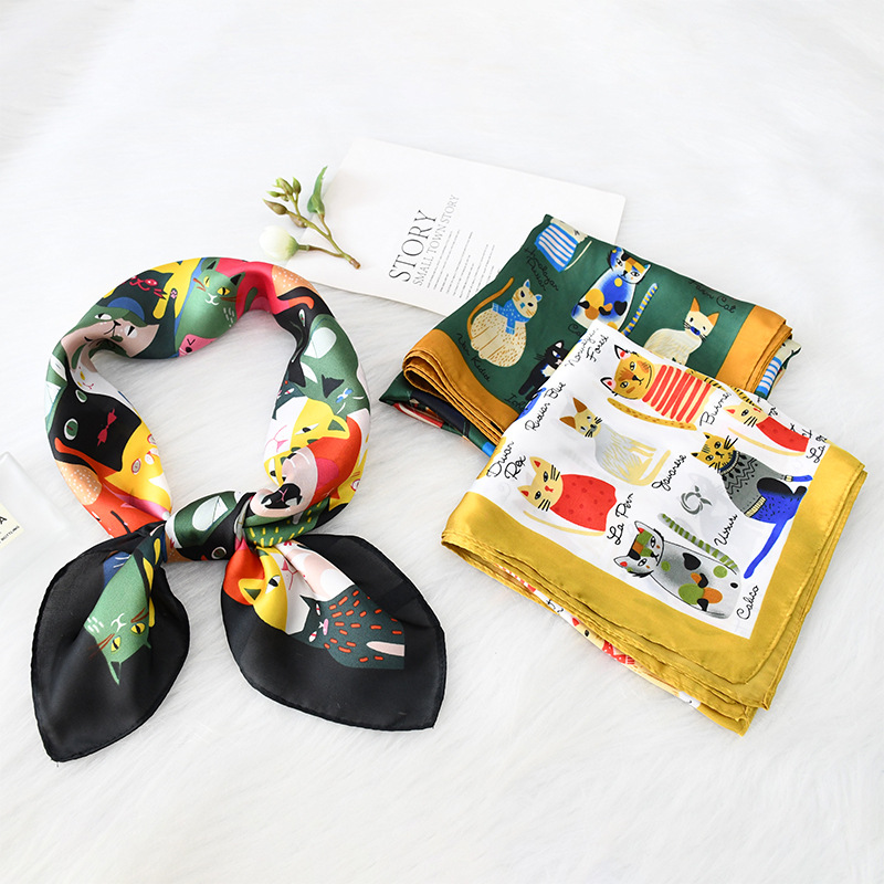 Luxury Silk Square Scarf Women - Scarf Silk Square のレビューと価格