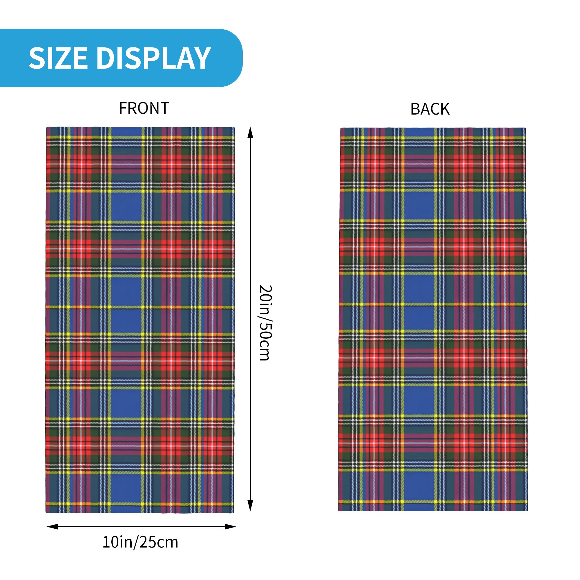 Custom Royal Tartan Plaid Wint - Neck Warmer Tube のレビューと価格