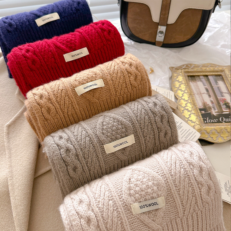 Luxury 100% Wool Scarf Women M - Muffler Men Wool のレビューと価格