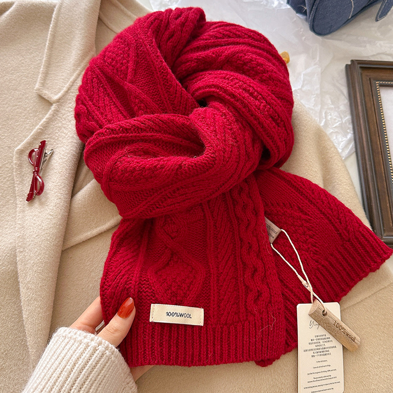 Luxury 100% Wool Scarf Women M - Muffler Men Wool のレビューと価格