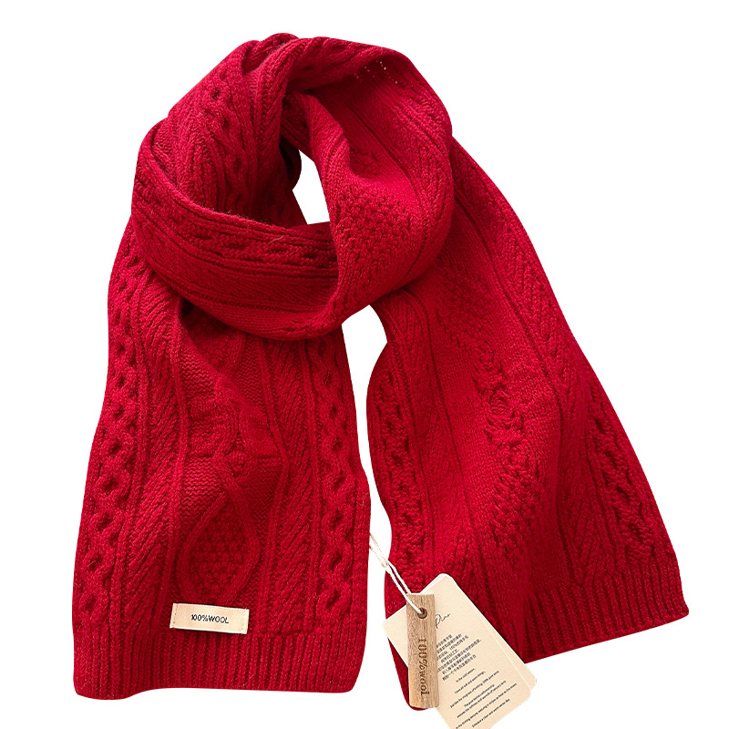 Luxury 100% Wool Scarf Women M - Muffler Men Wool のレビューと価格