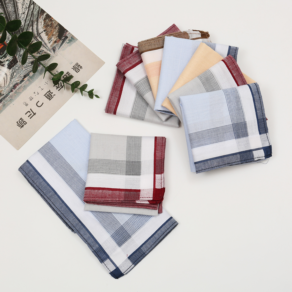 Men's Pure Cotton Yarn-Dyed Ha - Handkerchief Cotton Men のレビューと価格