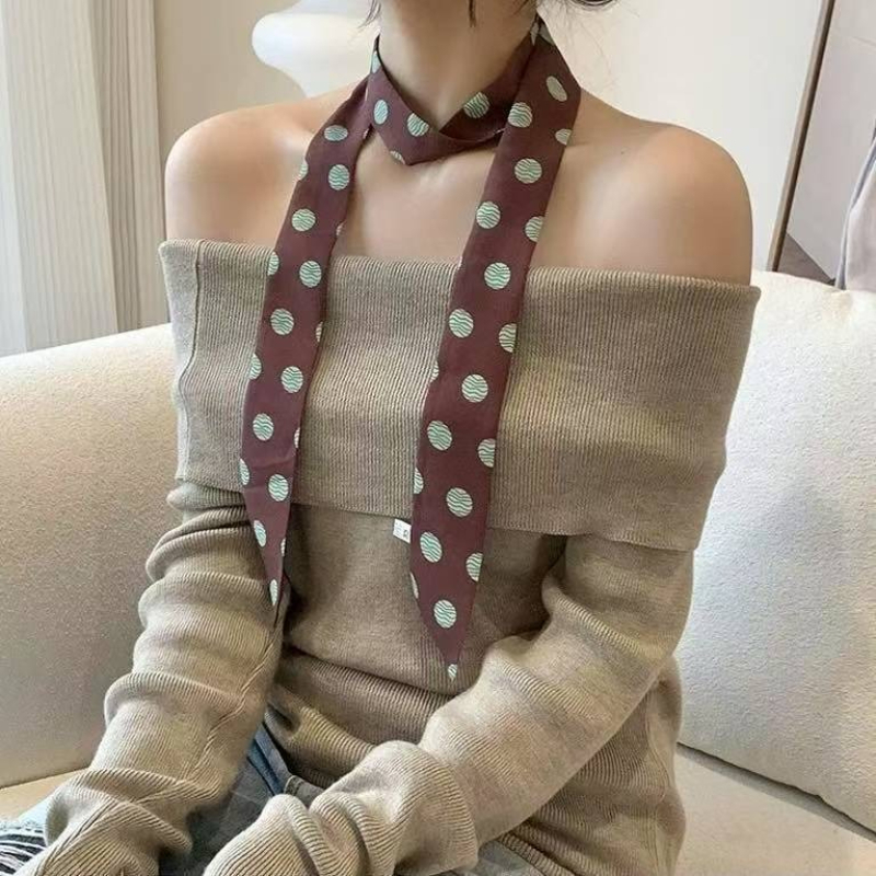 Polka Dot and Striped Print Sc - Silk Tie Striped のレビューと価格