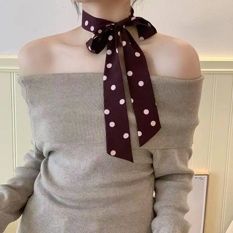 Polka Dot and Striped Print Sc - Silk Tie Striped のレビューと価格