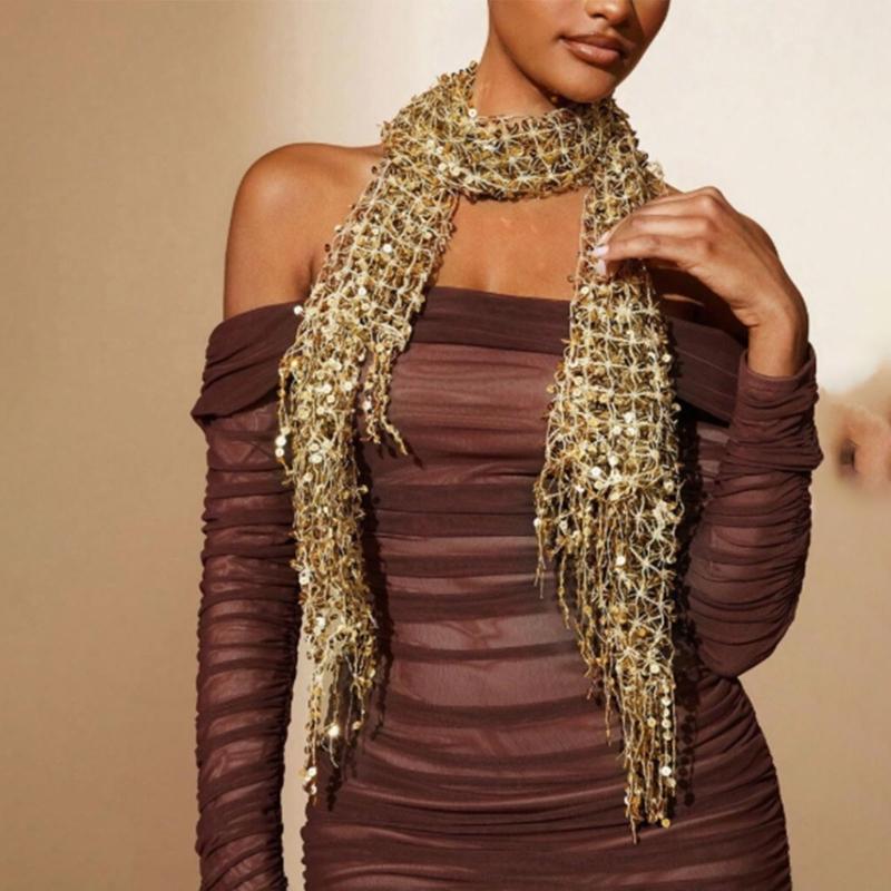 Y3NE Embellished Sequins Weddi - Stole Wedding Shawl のレビューと価格