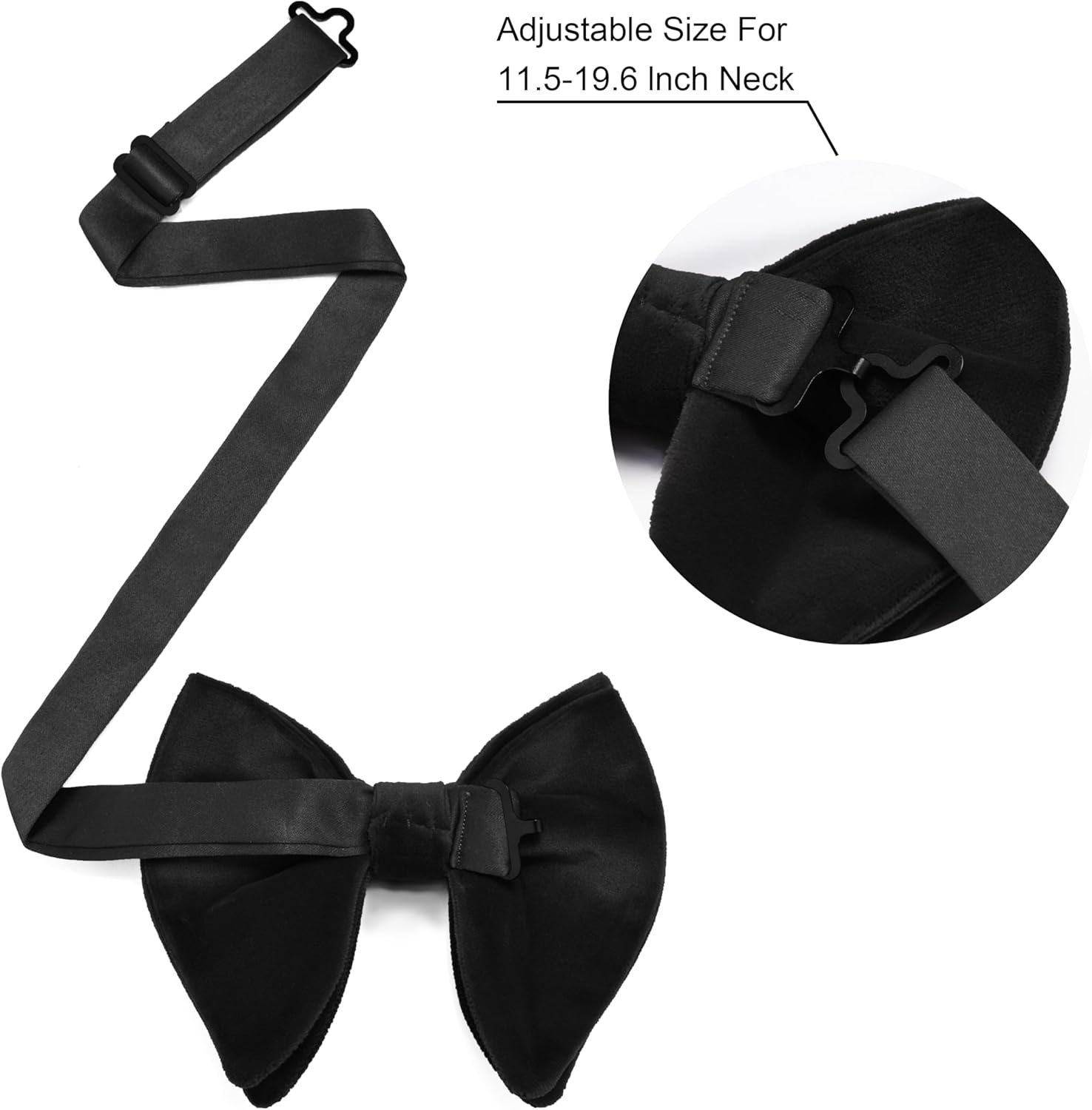 Solid Velvet Pre-tied Bow Tie  - Pocket Square Set のレビューと価格