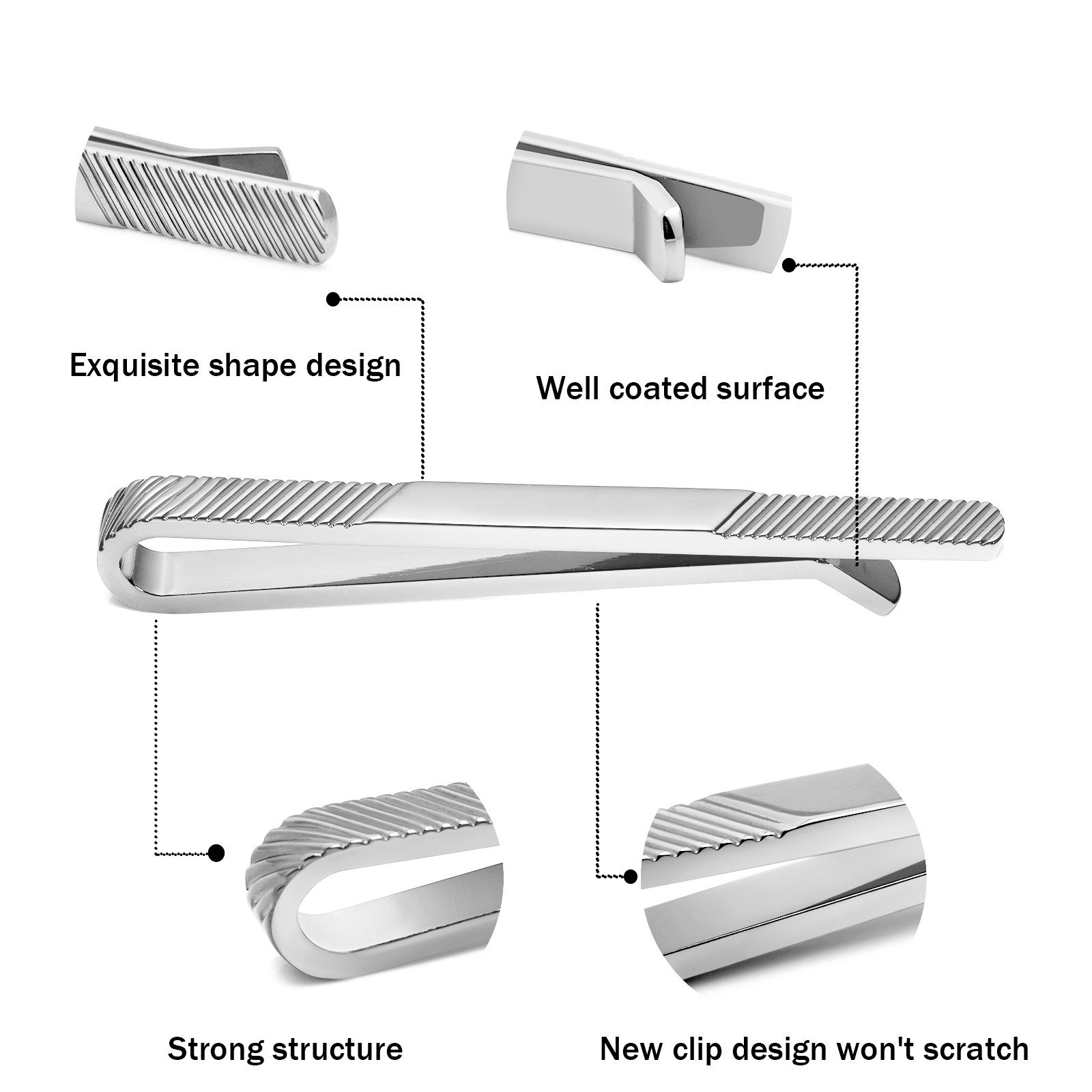 TAIGRAMA 2.5 inch Tie Clip for - Tie Bar Set Gift のレビューと価格