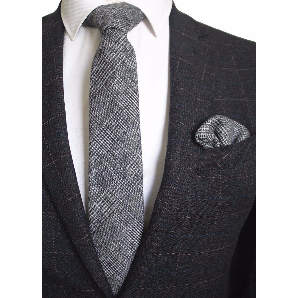 Ricnais 8cm Wool Necktie Solid - Handkerchief Cotton Men のレビューと価格