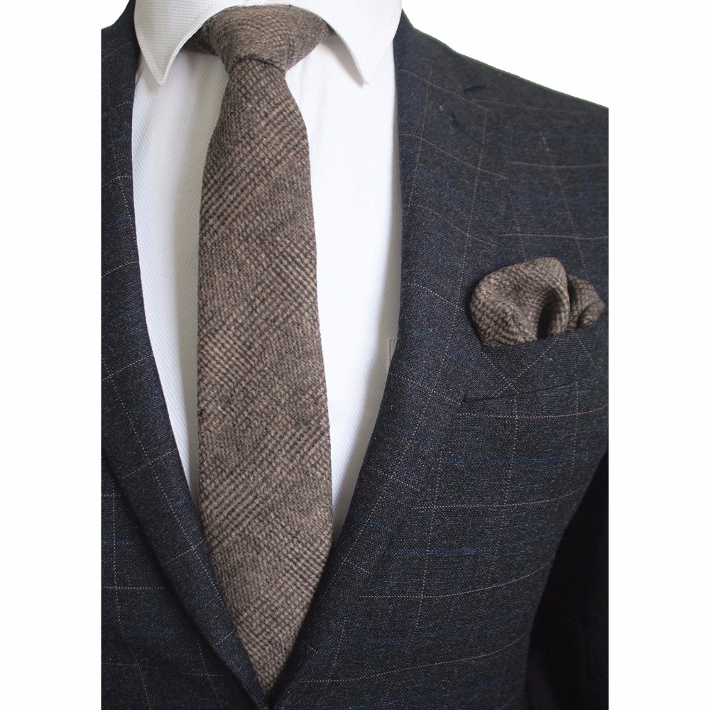 Ricnais 8cm Wool Necktie Solid - Handkerchief Cotton Men のレビューと価格