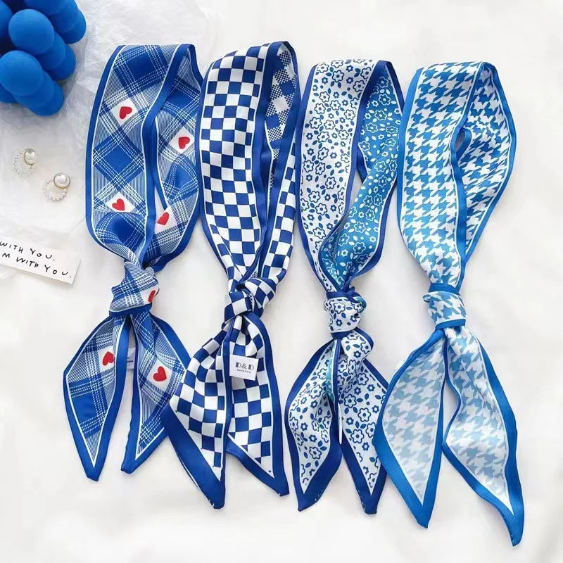 Klein blue silk scarf new chec - Silk Tie Striped のレビューと価格