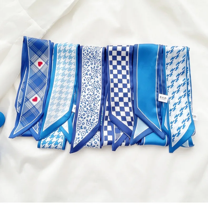 Klein blue silk scarf new chec - Silk Tie Striped のレビューと価格