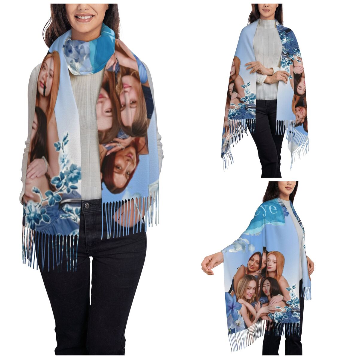 Katseye Kpop Scarf for Women W - Pashmina Wrap Large のレビューと価格