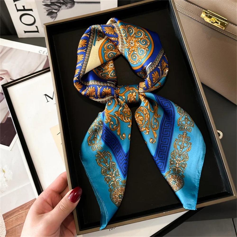 Women 70x70cm Printed Silk Pas - Silk Neck Scarf のレビューと価格