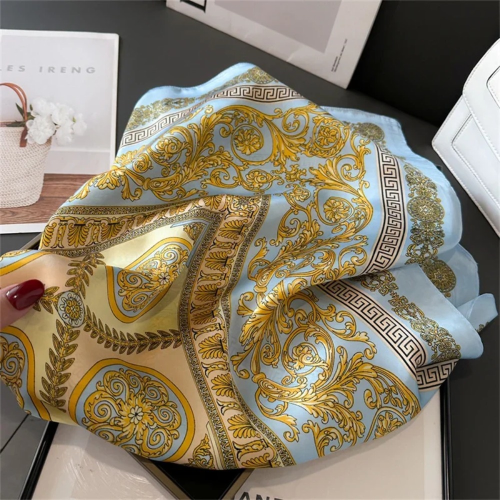 Women 70x70cm Printed Silk Pas - Silk Neck Scarf のレビューと価格