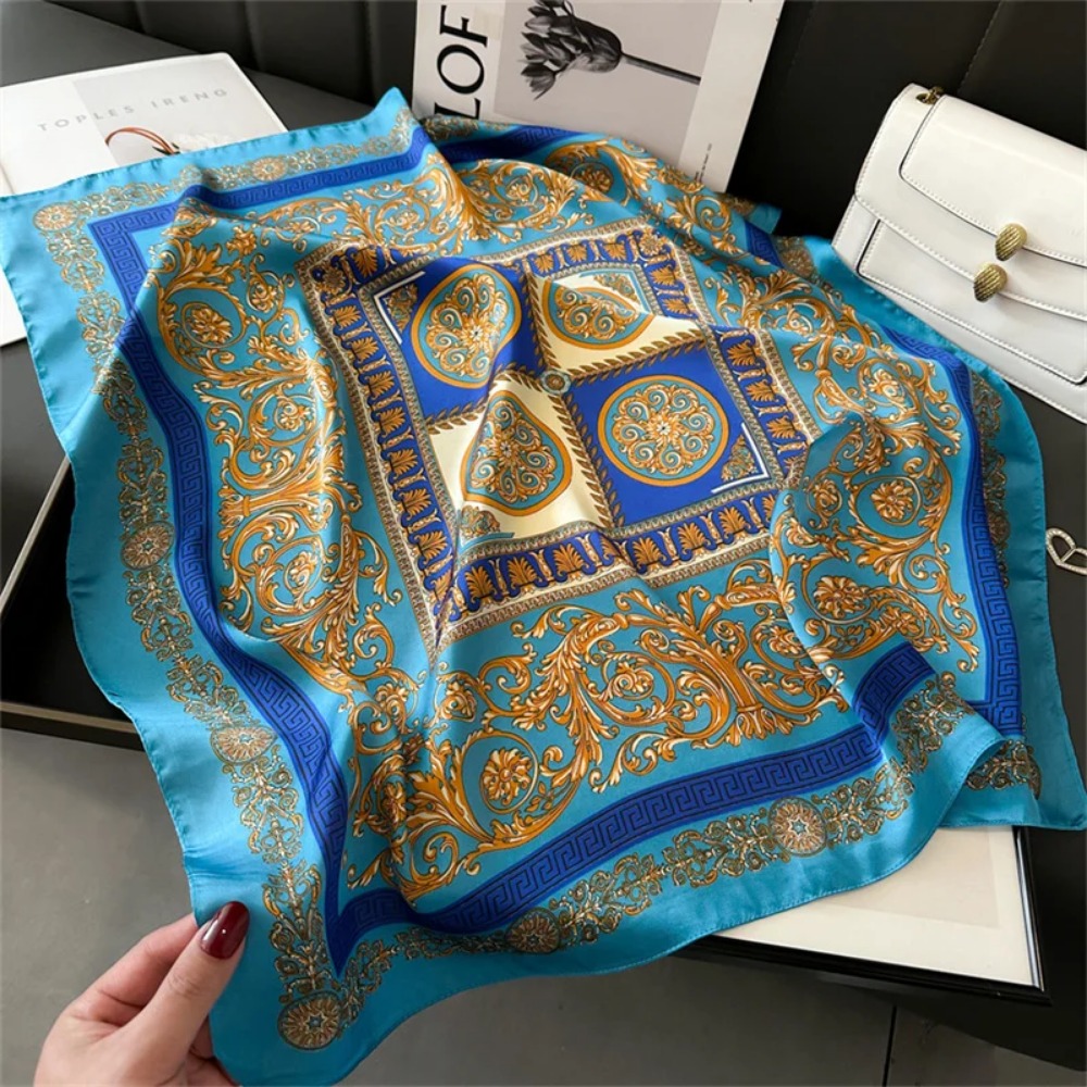 Women 70x70cm Printed Silk Pas - Silk Neck Scarf のレビューと価格