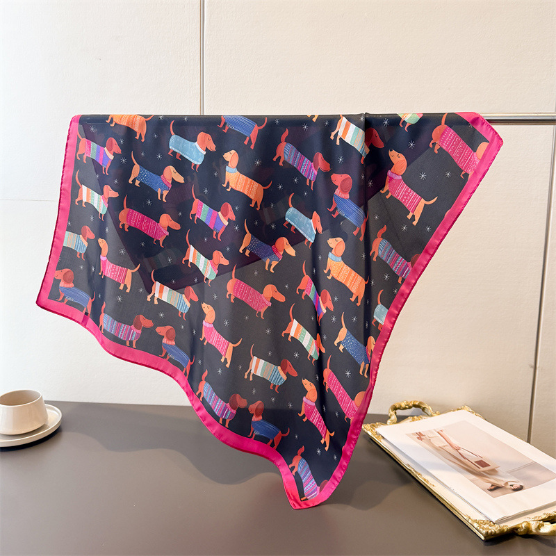 Ladies Cotton Dog Printed Squa - Bandana Cotton のレビューと価格