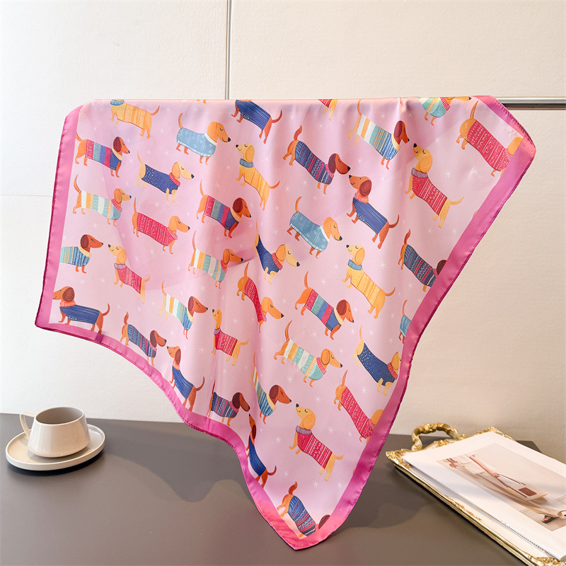 Ladies Cotton Dog Printed Squa - Bandana Cotton のレビューと価格