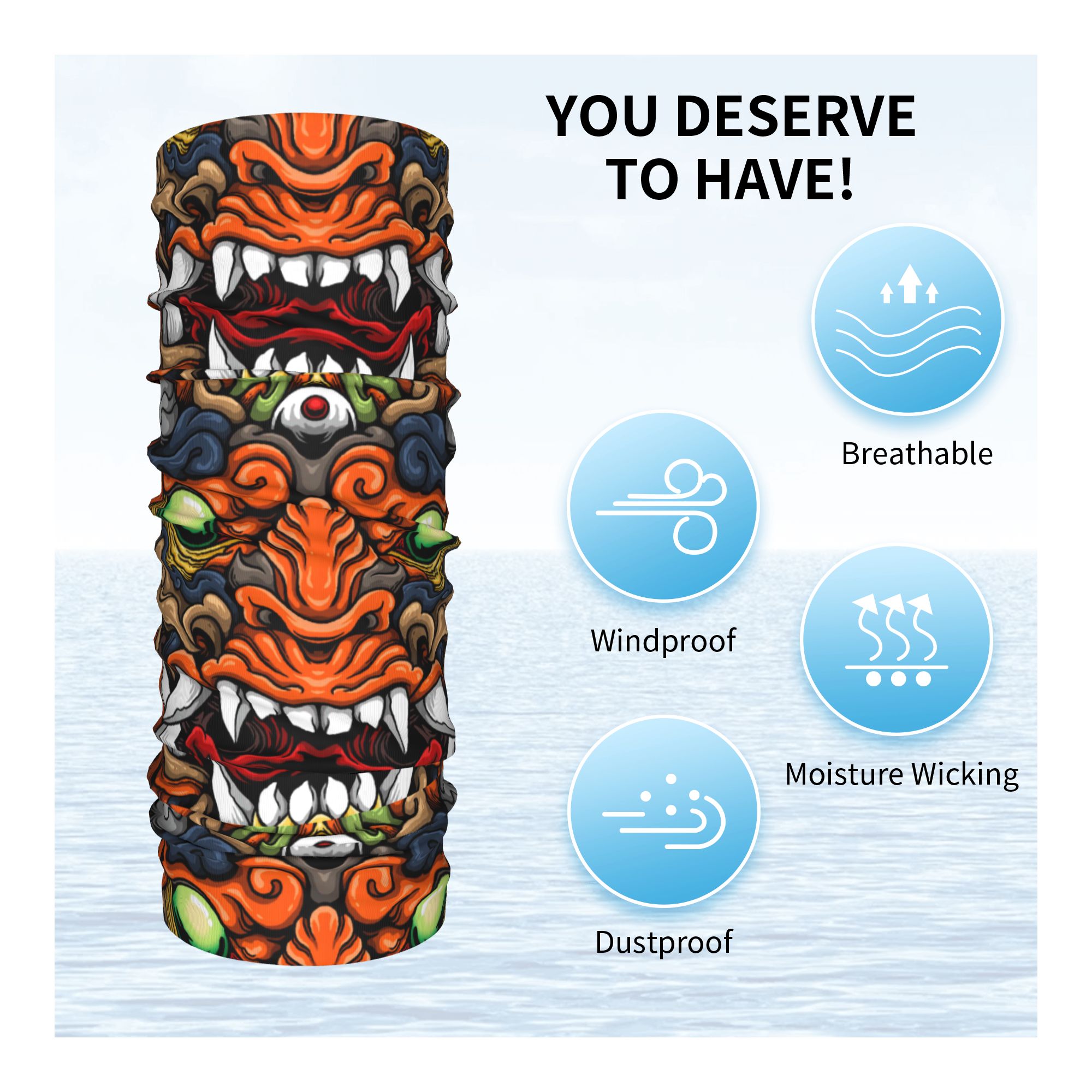 Custom Samurai Demon Oni Winte - Neck Warmer Tube のレビューと価格