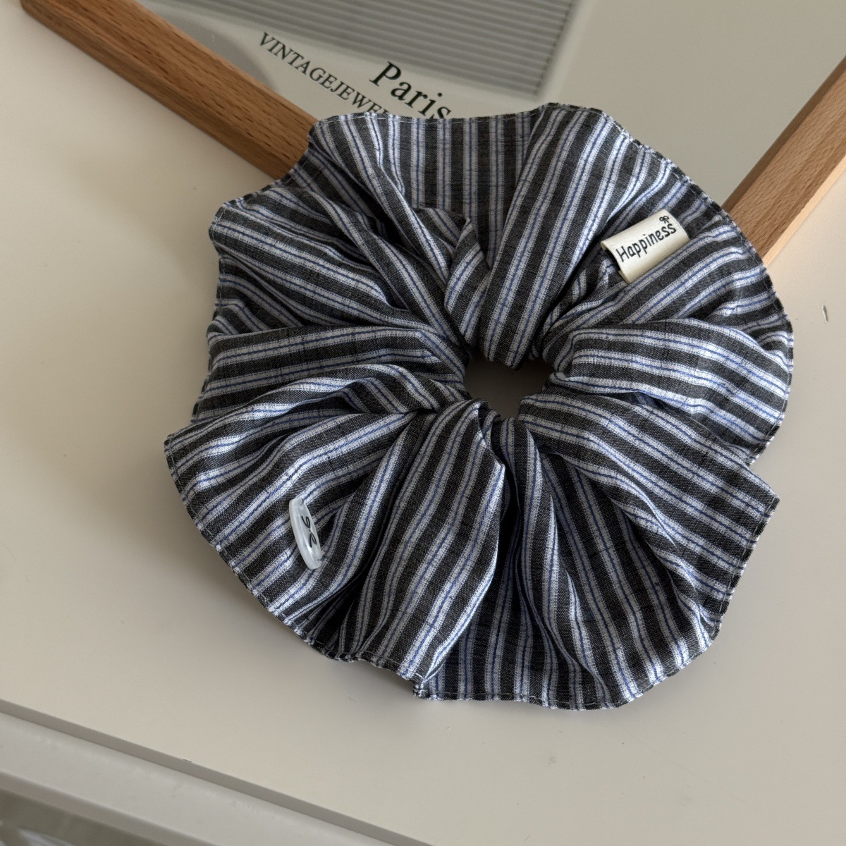 Korea Fashion Stripe Hair Rubb - Silk Tie Striped のレビューと価格