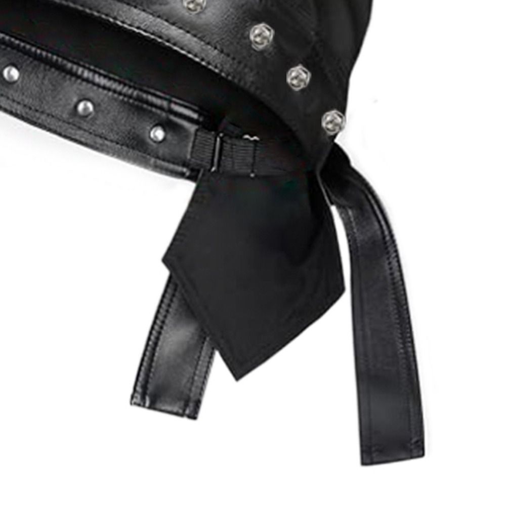 New PU Leather Black Biker Cap - Bandana Doo Rag のレビューと価格